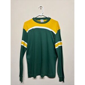 Sneaker Stuff Long Sleeve Shirt Men L Green Yellow Colorblock Vintage Label